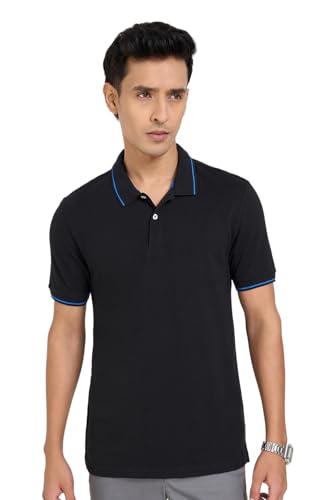 Image of Peregrine by Pantaloons Men's Solid Slim Fit Polo Shirt