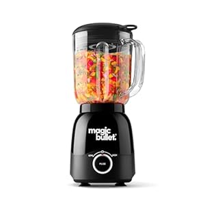 nutribullet magic bullet Large Capacity Jug Blender & Smoothie Maker in Black - Pulse & Blend Technology - Easy To Use - 600W Motor Base with 1.5L Pitcher