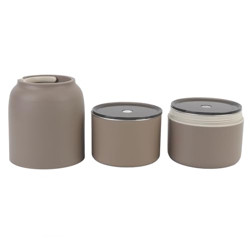 WPKD BLUEIY Fiambrera redonda aislada de acero inoxidable 304, contenedor térmico portátil para viajes y oficina, 500 ml, BPA, Leak-Pro