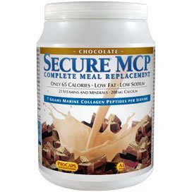 ANDREW LESSMANSecure MCP Complete Meal Replacement - Chocolate 10 Servings - Only 63 Calories, Low-Fat, 7 Grams Marine Collagen Peptides, Promotes Radiant Smooth Soft Skin, Comfortable Joints