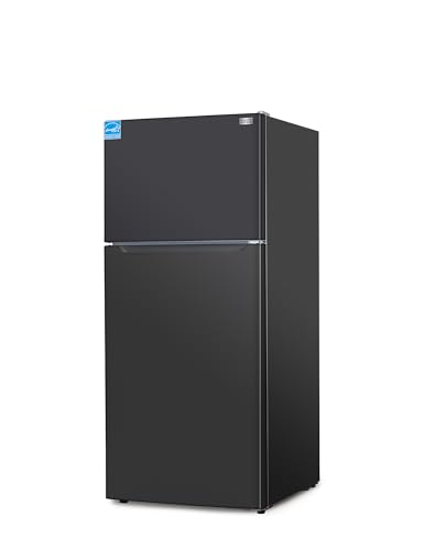 Image of BLACK+DECKER 18.1 Cu. Ft. Top Mount Refrigerator with Freezer, 2 Door Refrigerator with Top Freezer and Adjustable Temperature Control, Full Size Fridge, ENERGY STAR Certified, BR1810HB, Black