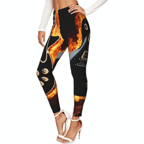 Leggings de guitarra eléctrica anti-transparencias: ropa de gimnasio que no se baja al entrenar