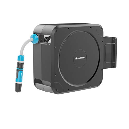 Preisvergleich Produktbild Cellfast Ergo Schlauchaufroller utomatische Schlauchbox Schlauchtrommel, Schwarz, 20m