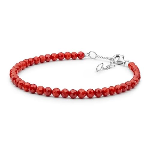 Bracelet corail en argent sterling 925 - Bijou d'exception en véritable corail rouge