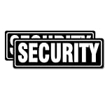 Security Sign Magnets - Black Security Officer Signs for Vehicles, Trucks, SUVs & Cars - 16"×5.3" (2 Pack)