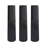 Ance per sassofono contralto 3 pezzi, Accessori per saxophone, Ance in resina nera 2.5, per studenti principianti, imitazione, allenamento, concerti, intermedi, avanzati