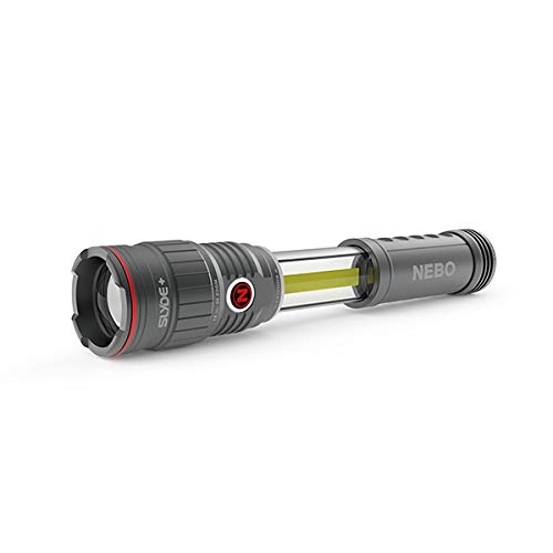 Nebo Slyde+ Tactical Led Flashlight, Powerful 400-Lumen Bright Camping Flashlight With Slide-To-Reveal Work Light, Red Hazard Light & Magnetic Base #TOP2