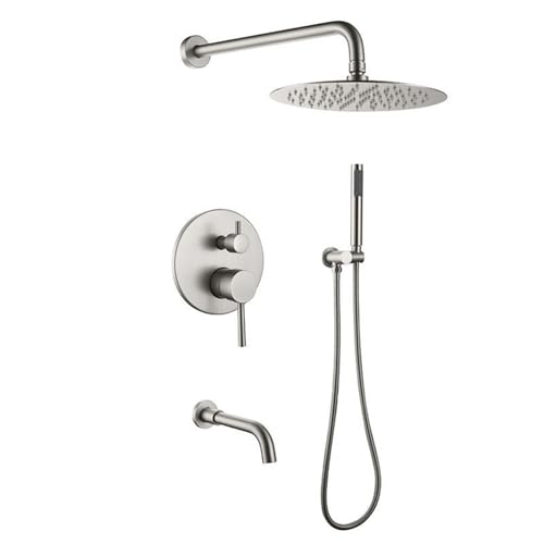 Mitigeur de douche encastré chromé avec douchette 3 modes MOCHAMIK