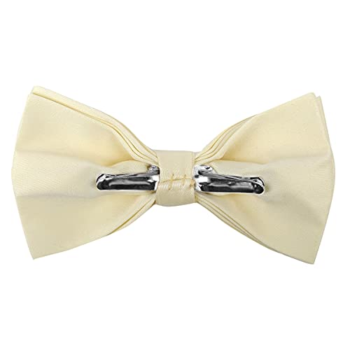 Image of boxed-gifts Mens Clip On Bow Tie - Solid Color Bowties for Men