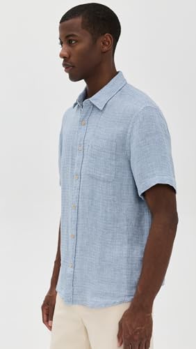 Faherty Men's Palma Basket Weave Linen Shirt4