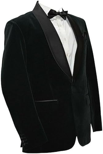 Men's Velvet Blazer Black Two Button Solid Slim Fit Blazer Sport Coat for Dinner Prom Wedding2