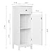 Yaheetech Bathroom Floor Storage Cabinet, Freestanding Side Table Storage Organizer Unit with Drawer and Single Shutter Door, D11.8xW12.6xH34.3 Inches