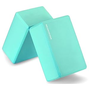 Set of 2 High Density Yoga Blocks, 9″x6″x4″ Each, Pair, Multiple Colors
