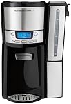 Hamilton Beach 12 Cup Single Pressure Dispensing Programmable Coffee Maker with Internal Coffee Pot, Stays Hot and Cool for Hours, Removable 60 Oz Tank, Black and Stainless Steel (47950)