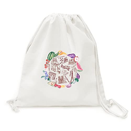 Tour Eiffel sac en tissu pliable chic pour souvenirs de France et courses de fruits