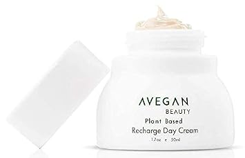 Ecco Bella Plant Based Recharge Day Cream Face Moisturizer - Vegan Skin Moisturizing Face Cream with FortiSomes Eco-Protection & Blue Light Shield - Cruelty Free - Hydrating Formula - 1.7 oz