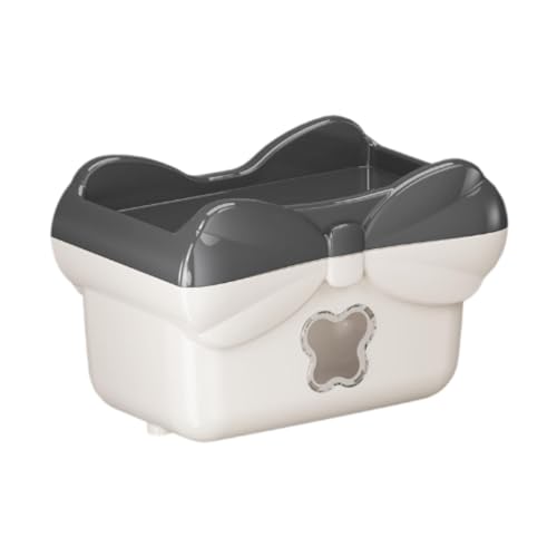 TAIZhiChen Scatola per Fazzoletti, Contenitore per Salviette Umidificate, Elegante, Liscio, Da Parete, Antiscivolo, Dispenser per Fazzoletti Cosmetici, Portaroto, Grigio Scuro