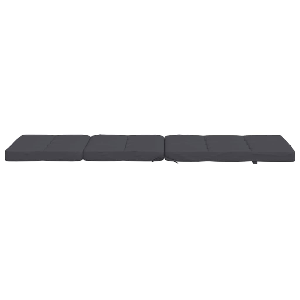 vidaXL Coussins de Chaise Longue Lot de 2 Anthracite Tissu Oxford, Coussin de Chaise de terrasse, Coussin de Chaise, Coussin de siège, Coussin