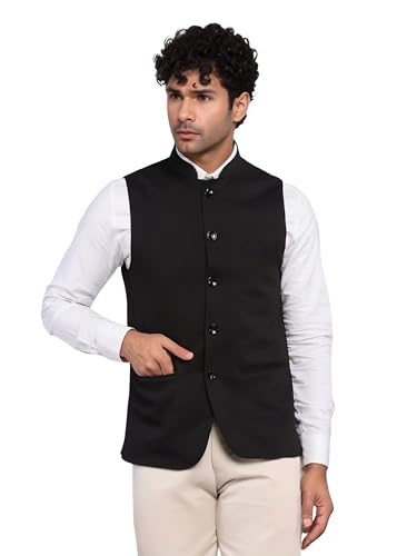 Image of ROCKSY Nehru Jacket, Bandi Modi Koti for Men, Cotton Waistcoat for All Occasion: Wedding, Diwali, Wedding, Ethnic, Office Party, Formal and casual Look