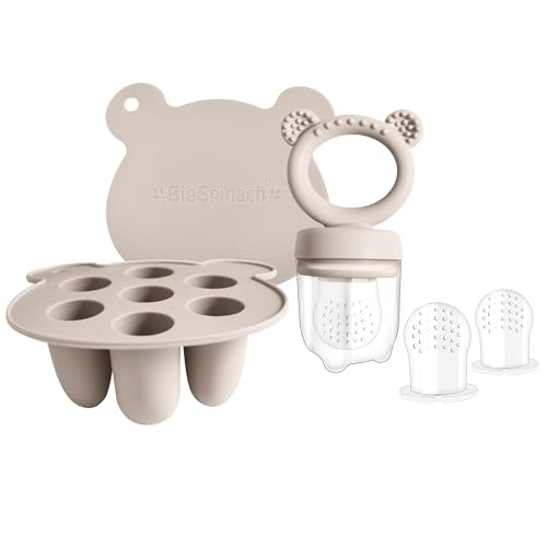 Image of BIGSPINACH Frozen Breastmilk Teether & Forage Feeder Set Frozen Breastmilk Teether Tray