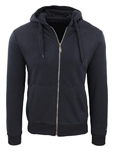 Sweat-shirt noir à capuche pour homme XL pull zippé confortable