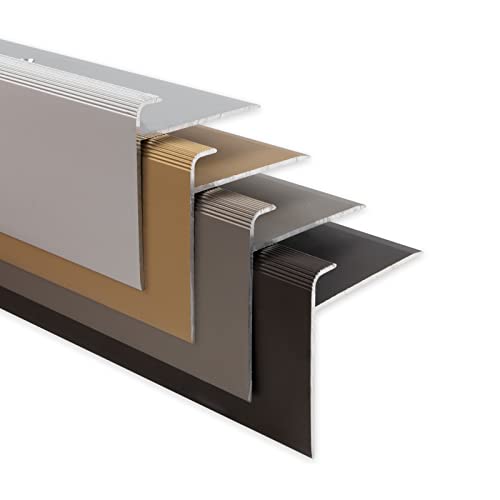 Floordirekt Stufenkantenprofil 1 Stück Safety | F-Form | Treppenkantenprofil | Für Bodenbeläge mit 7-8 mm Höhe | inkl. Montagematerial (Länge: 134 cm | Höhe: 53 mm, Silber) Floordirekt Stufenkantenprofil 1 Stück Safety | F-Form | Treppenkantenprofil | Für Bodenbeläge mit 7-8 mm Höhe | inkl. Montagematerial (Länge: 134 cm | Höhe: 53 mm, Silber)