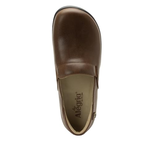 Image of Alegria Womens Keli Professional Clog Walnut Leather 6-6.5 M US