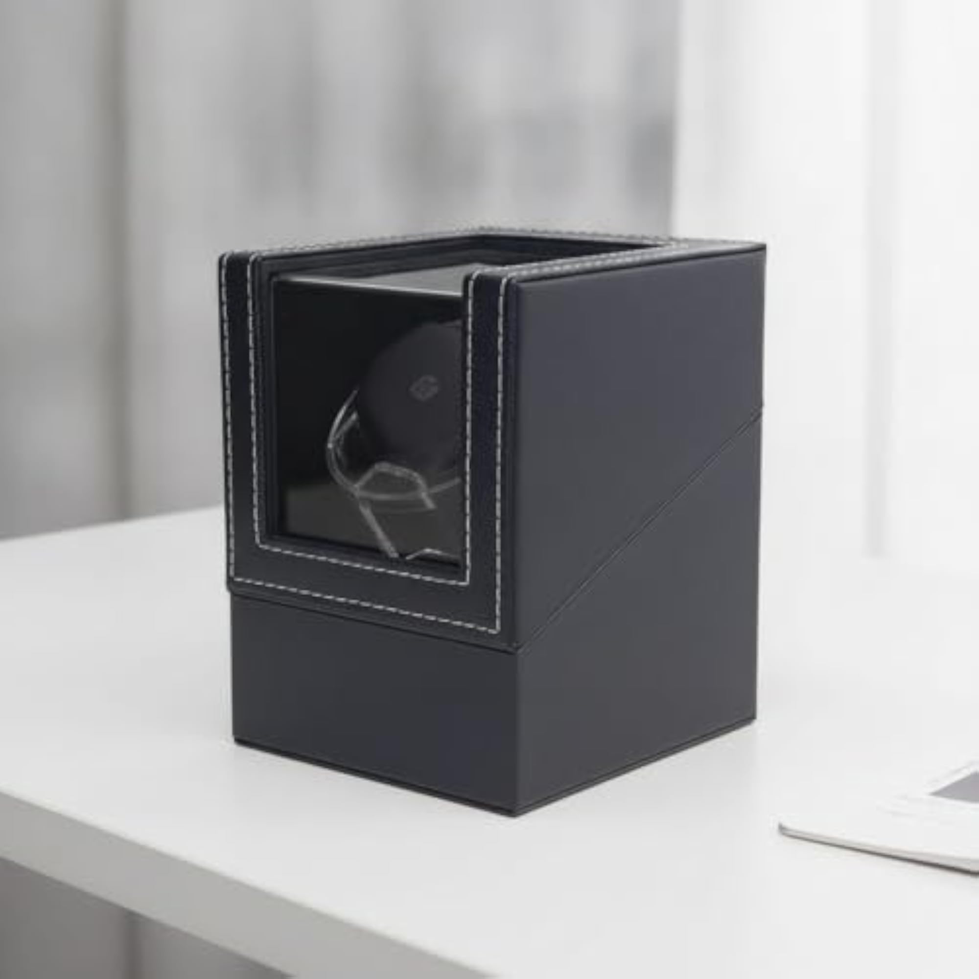 Leatherette Automatic Watch Winder, Compact Design