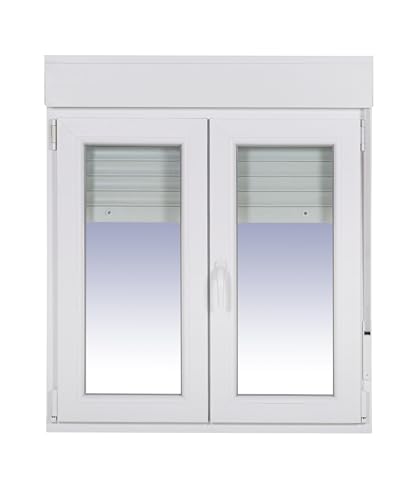 Ventanastock Ventana PVC 1400x1155 Practicable Oscilobatiente 2 hojas con Persiana de PVC