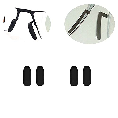 Sourcingmap Lot de 2 paires de plaquettes de nez de rechange en silicone souple pour lunettes de soleil IC! Berlin Noir