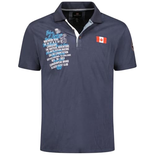 Canadian Peak Kancreak Men - Polo Clásico para Hombre - Camisa Casual Regular Clásica Hombres - Toda La Temporada Primavera Verano Otoño Invierno (Marino XL)