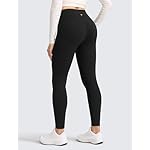 CRZ YOGA Matte Fleece Lined Leggings 28'' - Thermal Casual Lounge Workout Womens Yoga Full Length Pants Winter Warm - Image 2