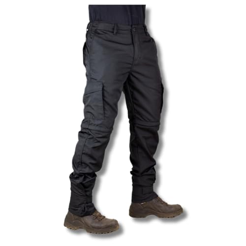 Calça Modular Double Fishing, Tecido RipStop 100% Poliéster, 6 Bolsos, Conversível em Bermuda, Proteção UV50+, Ajuste na Cintura (BR, Numérico, 40, Regular, Regular, Preto)