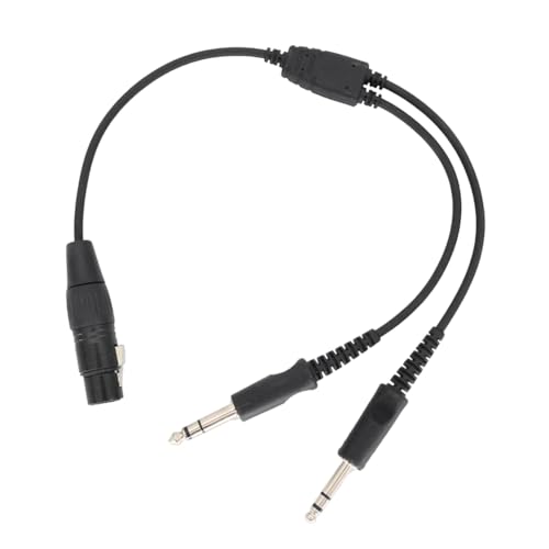 Cable adaptador de headset aviación conector XLR a doble plug GA miniatura 1