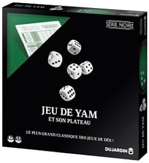 OTTO Jeu de Yam Complet (5 dés, Piste de Jeu 26 cm, Bloc de Score)