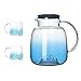 Dzbanek na wodę 1,8 litra, szklany dzbanek na wodę z pokrywką ze stali nierdzewnej z 2 szt. kubków, karafka na wodę do mleka z kawą mrożona herbata