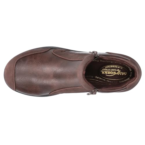 by Easy Street Womens Jovi Zippered Casual Boots Low Heel 1-2" - Brown - Size 9 M4