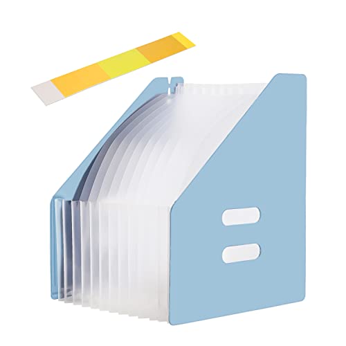 Dossier extensible A4 vertical à 13 compartiments grande capacité étanche coloris bleu