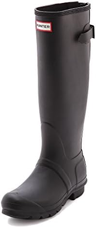 HUNTER Women's Without Lining Knee-High Boots Rain, Black, 40-41