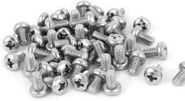 3mm x 6mm (0.6 cm) thread length Stainless Steel pan phillips head machine screws - 10 Nos-picture-26