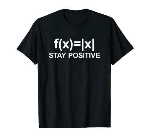 Stay Positive Math Shirt Avoid Negativity Math T-shirt, Preto