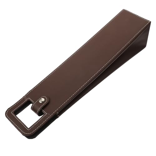 BRIGHTFUFU Portable Leather Wine Carrier Bag for Single Bottle Stylish Handles for Travel