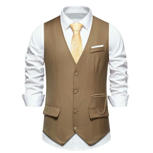 Gilet de costume pour homme aux finitions vintage et coupe ajustée