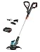 Gardena Akku-Trimmer EasyCut 23/18V P4A Ready-To-Use Set: Rasentrimmer mit 230 mm Schnittkreis, verstellbarer Griff, Pflanzenschutzbügel und Stielneigungsverstellung, inkl. 18 V P4A Akku (14700-20)
