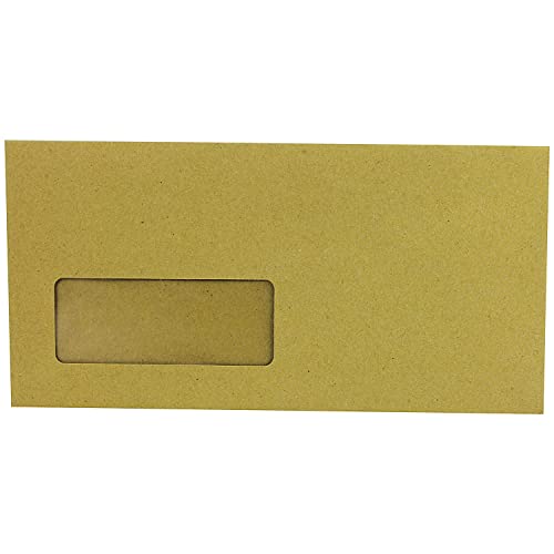 Image of Q-Connect DL Envelopes Wallet Window Gummed 70gsm Manilla (Pack of 1000)