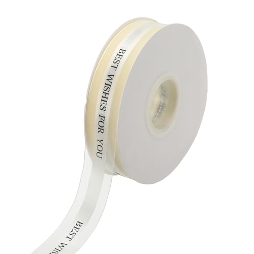 PATIKIL Nastro In Raso 25mm x 45m, Migliori Auguri Per