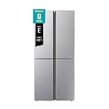 Hisense MQ79426SE Frigorifero Americano Quattro Porte, Grande capacità 427 litri, Finitura Argento, Total No Frost, Classe E, Illuminazione LED, Sistema Multi Air Flow, Holiday mode