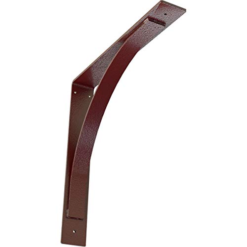 3" W x 20" D x 20" H Morris Steel Bracket, Hammered Bright Red
