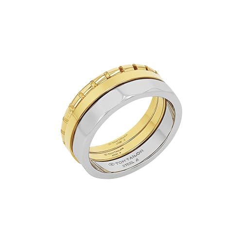 Bague pour femme en acier inoxydable doré signé Tom Tailor