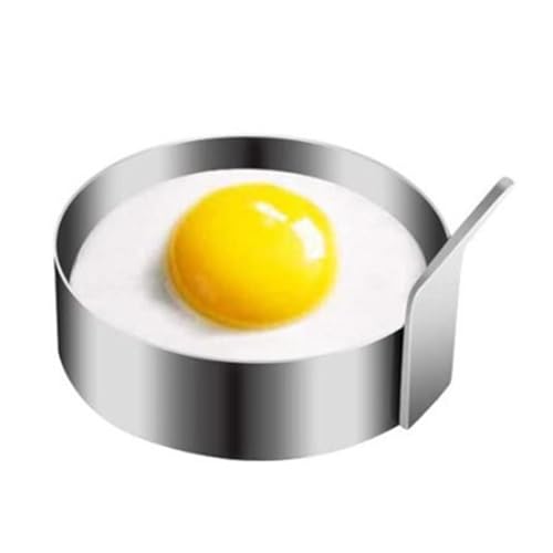 Anello per cottura uova in acciaio inox, stampo per pancake per padella, stampi per uova antiaderenti, anelli rotondi per omelette per piastra, per cucinare uova, pancake, muffin e panini per